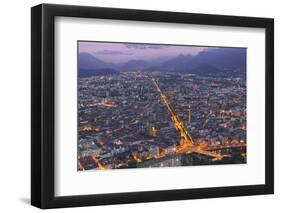 View of Grenoble at Dusk-Jon Hicks-Framed Photographic Print