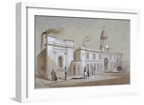 View of Grimble and Booth's Distillery on Albany Street, St Pancras, London, C1830-E Noyce-Framed Giclee Print