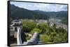 View of Gujo Hachiman cityscape with the castle, Japan-Keren Su-Framed Stretched Canvas