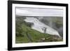 View of Gullfoss (Golden Waterfall) on the Hvita River, Iceland, Polar Regions-Michael Nolan-Framed Photographic Print