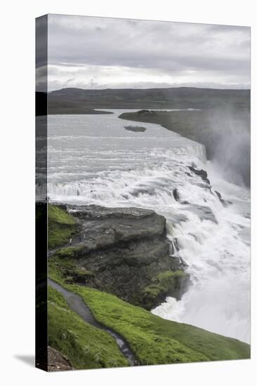 View of Gullfoss (Golden Waterfall) on the Hvita River, Iceland, Polar Regions-Michael Nolan-Stretched Canvas