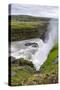 View of Gullfoss (Golden Waterfall), on the Hvita Rriver, Iceland, Polar Regions-Michael Nolan-Stretched Canvas