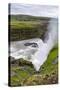 View of Gullfoss (Golden Waterfall), on the Hvita Rriver, Iceland, Polar Regions-Michael Nolan-Stretched Canvas