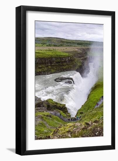 View of Gullfoss (Golden Waterfall), on the Hvita Rriver, Iceland, Polar Regions-Michael Nolan-Framed Photographic Print