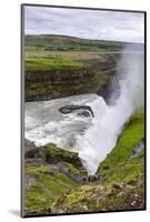 View of Gullfoss (Golden Waterfall), on the Hvita Rriver, Iceland, Polar Regions-Michael Nolan-Mounted Photographic Print