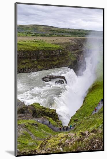 View of Gullfoss (Golden Waterfall), on the Hvita Rriver, Iceland, Polar Regions-Michael Nolan-Mounted Photographic Print