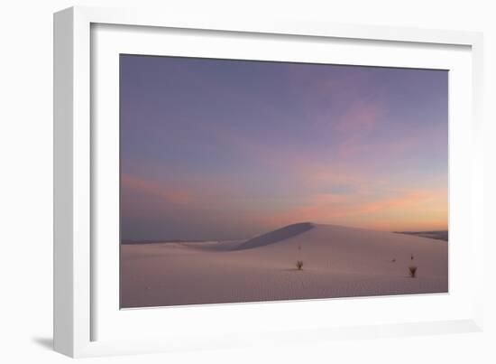 View of gypsum dunes at sunset, White Sands National Monument, New Mexico, USA-Mark Sisson-Framed Photographic Print