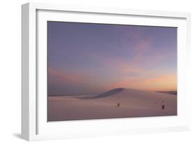 View of gypsum dunes at sunset, White Sands National Monument, New Mexico, USA-Mark Sisson-Framed Photographic Print