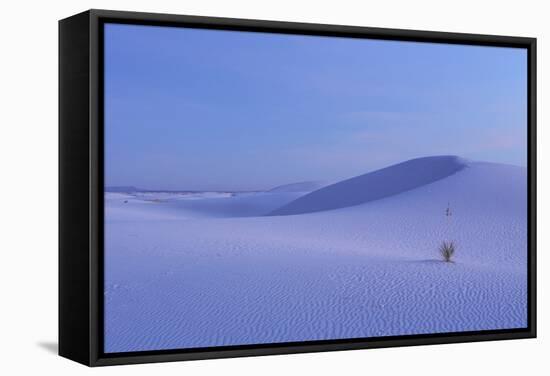 View of gypsum dunes at sunset, White Sands National Monument, New Mexico, USA-Mark Sisson-Framed Stretched Canvas