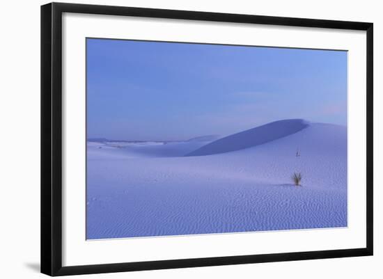 View of gypsum dunes at sunset, White Sands National Monument, New Mexico, USA-Mark Sisson-Framed Photographic Print