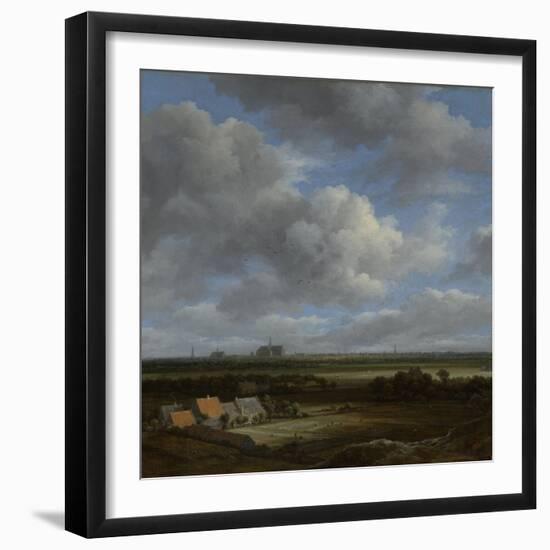 View of Haarlem from the Northwest with the Bleaching Fields in the Foreground, C.1650-82-Jacob Isaaksz Ruisdael-Framed Giclee Print