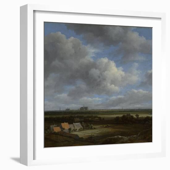 View of Haarlem from the Northwest with the Bleaching Fields in the Foreground, C.1650-82-Jacob Isaaksz Ruisdael-Framed Giclee Print