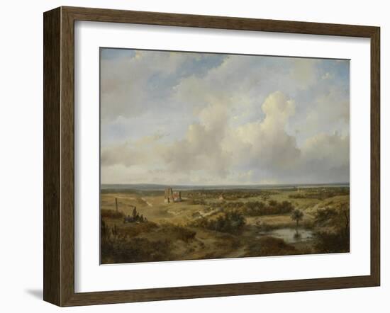 View of Haarlem-Andreas Schelfhout-Framed Art Print