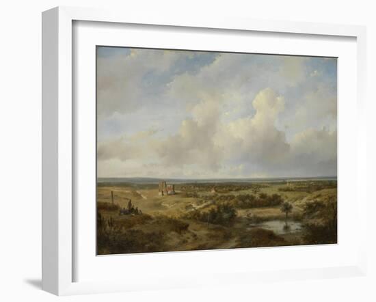 View of Haarlem-Andreas Schelfhout-Framed Art Print