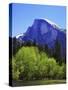 View of Half Dome Rock and Merced River, Yosemite National Park, California, Usa-Dennis Flaherty-Stretched Canvas