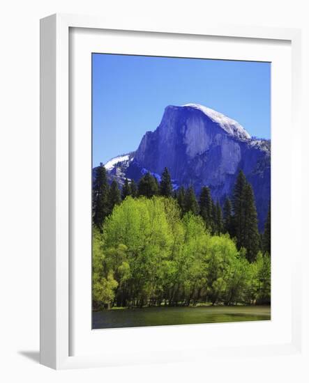 View of Half Dome Rock and Merced River, Yosemite National Park, California, Usa-Dennis Flaherty-Framed Photographic Print