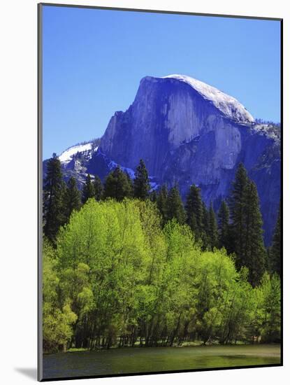 View of Half Dome Rock and Merced River, Yosemite National Park, California, Usa-Dennis Flaherty-Mounted Photographic Print