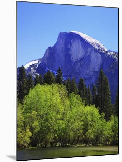 View of Half Dome Rock and Merced River, Yosemite National Park, California, Usa-Dennis Flaherty-Mounted Photographic Print