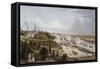 View of Hamburg and its River Port on Elbe, 1855,. Germany, 19th Century-null-Framed Stretched Canvas