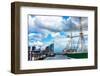 View of Hamburg Harbor from the Landungsbruecken, Germany-Moskwa-Framed Photographic Print