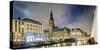 View of Hamburg Rathaus at Dusk, Hamburg, Germany-null-Stretched Canvas