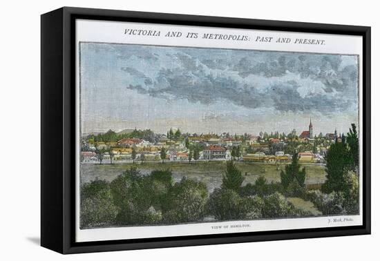 View of Hamilton, Victoria, Australia, C1885-J Meek-Framed Stretched Canvas