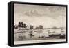View of Hammersmith with Water Craft on the River Thames, Hammersmith, 1752-John Boydell-Framed Stretched Canvas