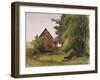 View of Hampstead with a Barn on the Left, Hampstead, Camden, London, 1842-Edmund Marks-Framed Giclee Print