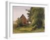 View of Hampstead with a Barn on the Left, Hampstead, Camden, London, 1842-Edmund Marks-Framed Giclee Print