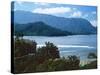 View of Hanalei Bay and Bali Hai from the Princeville Hotel, Kauai, Hawaii, USA-Charles Sleicher-Stretched Canvas