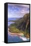 View of Hanalei from Na Pali Coast, Kauai Hawaii-Vincent James-Framed Stretched Canvas