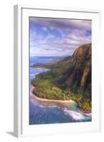 View of Hanalei from Na Pali Coast, Kauai Hawaii-Vincent James-Framed Photographic Print