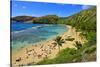 View of Hanauma Bay, Island of Oahu, Hawaii, USA-null-Stretched Canvas