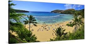 View of Hanauma Bay, Island of Oahu, Hawaii, USA-null-Stretched Canvas