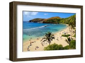 View of Hanauma Bay, Island of Oahu, Hawaii, USA-null-Framed Art Print