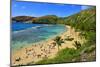 View of Hanauma Bay, Island of Oahu, Hawaii, USA-null-Mounted Art Print