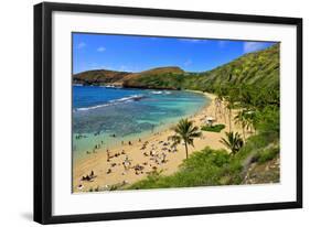 View of Hanauma Bay, Island of Oahu, Hawaii, USA-null-Framed Art Print