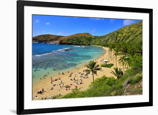 View of Hanauma Bay, Island of Oahu, Hawaii, USA-null-Framed Art Print