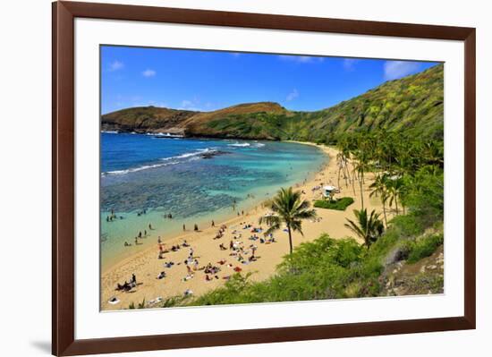 View of Hanauma Bay, Island of Oahu, Hawaii, USA-null-Framed Art Print