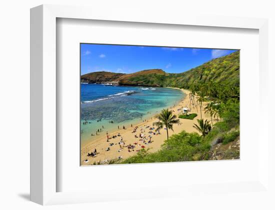 View of Hanauma Bay, Island of Oahu, Hawaii, USA-null-Framed Art Print