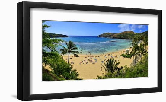 View of Hanauma Bay, Island of Oahu, Hawaii, USA-null-Framed Art Print