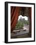 View of Handsome Cab Horse Drawn Carriages Outside the Plaza Hotel-Dmitri Kessel-Framed Photographic Print