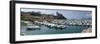 View of harbor and castle of Lerici, Liguria, Italy-null-Framed Photographic Print