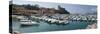 View of harbor and castle of Lerici, Liguria, Italy-null-Stretched Canvas