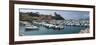 View of harbor and castle of Lerici, Liguria, Italy-null-Framed Photographic Print