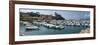 View of harbor and castle of Lerici, Liguria, Italy-null-Framed Photographic Print