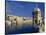 View of Harbor and Fortress Turret, Valletta, Malta-Robin Hill-Stretched Canvas