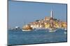 View of harbour and the old town with the Cathedral of St. Euphemia, Rovinj, Istria, Croatia-Frank Fell-Mounted Photographic Print