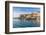 View of harbour and the old town with the Cathedral of St. Euphemia, Rovinj, Istria, Croatia-Frank Fell-Framed Photographic Print