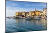 View of harbour and the old town with the Cathedral of St. Euphemia, Rovinj, Istria, Croatia-Frank Fell-Mounted Photographic Print